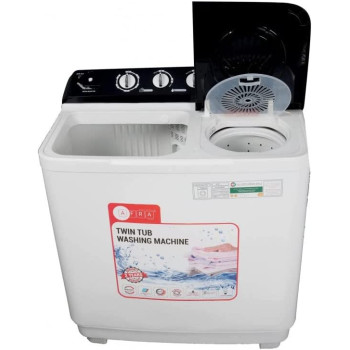 AFRA Japan Washing Machine-Top Load, 450W, 10 Kg, Twin Tub, Semi-Automatic, Freestanding, Deurable Plastic Housing, Washing G-MARK, ESMA, ROHS, and CB Certified, 2 years Warranty