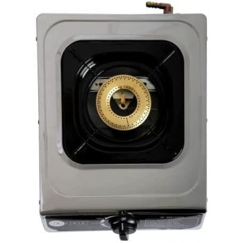 AFRA Japan Single Burner Gas Stove, Compact Design, Cast Iron Burner, Enamel Pan Support, Stainless Steel Surface, G-MARK, ESMA, ROHS, and CB Certified, 2 years warranty