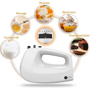 AFRA Japan Hand Mixer, 250W, For Eggs and Dough, Ejector Button with Safety, 5 Speed Settings, Turbo Function, G-MARK, ESMA, ROHS, and CB Certified, 2 years warranty