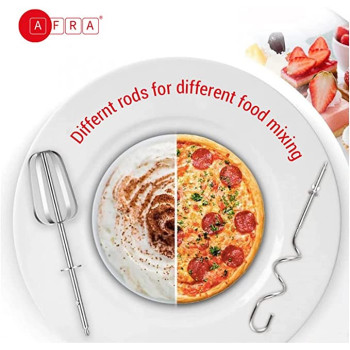 AFRA Japan Hand Mixer, 250W, For Eggs and Dough, Ejector Button with Safety, 5 Speed Settings, Turbo Function, G-MARK, ESMA, ROHS, and CB Certified, 2 years warranty