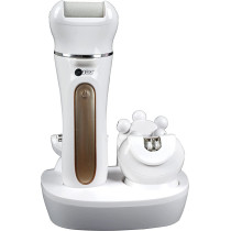AFRA Japan Ladiesâ€™ Epillator Kit, AF-600LSWT, Lithium-Ion Battery, Rechargeable, 90 Minutes Running Time, Swappable Heads, Ergonomic, Charging Base. : Amazon.ae: Electronics