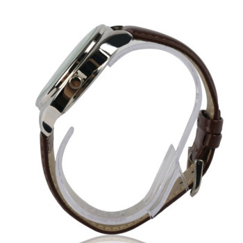 AFRA Ryder Casual Gentleman's Watch, Silver Stainless Steel Case, Japanese Construction, Water Resistant 30m, Brown