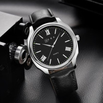 AFRA Ryder Casual Gentleman's Watch, Silver Stainless Steel Case, Japanese Construction, Water Resistant 30m, Black