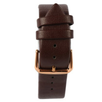 AFRA Dazzler Gentleman's Watch, Japanese Quartz, Rose Gold Stainless Steel Case, Leather Strap, Water Resistant 30m, Brown