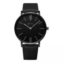 AFRA Urbanite Gentleman's Watch, Leather Strap, Japanese Quartz, Water Resistant 30m, Black