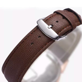 AFRA Conrad Gentleman's Watch, Japanese Design, Rose Gold Metal Alloy Case, Leather Strap, Water Resistant 30m, Black/Brown