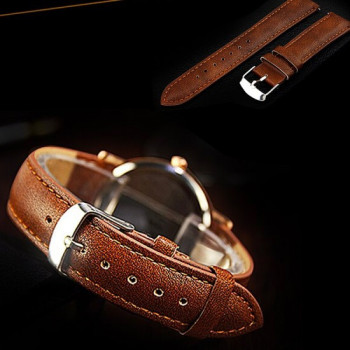 AFRA Triton Gentleman's Watch, Japanese Design, Rose Gold Metal Alloy Case, Leather Strap, Water Resistant 30m, Brown