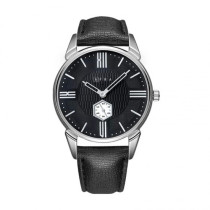 AFRA Moment Gentleman's Watch, Japanese Design, Silver Metal Case, Black Dial, Water Resistant 30m