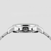 AFRA Moonstone Gents Watch Silver Case White Dial Silver Bracelet, Water Resistant 30m