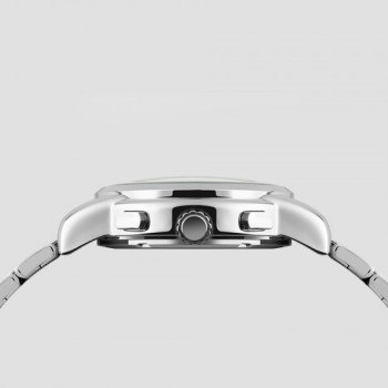 AFRA Moonstone Gents Watch Silver Case Black Dial Silver Bracelet, Water Resistant 30m