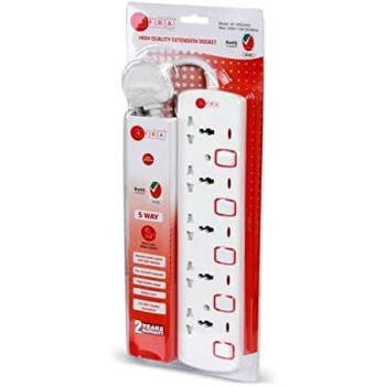 AFRA 5 Way 3m 5 Universal Sockets Cable