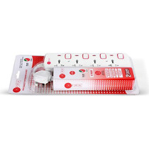 AFRA Japan Universal Extension Cord, 4 Way 3M, 4 Universal Sockets, 3 Meter Cable, Shock proof, 250V, ESMA, ROHS, and CB Certified with 2 Years Warranty