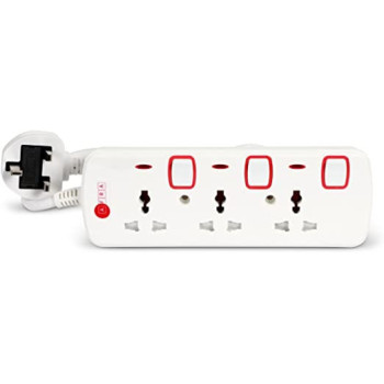 AFRA Japan Universal Extension Cord, 3 Way, 3 Universal Sockets, 5 Meter Cable, Easy Set-Up & Storage, Shockproof, 250V with 2 years warranty