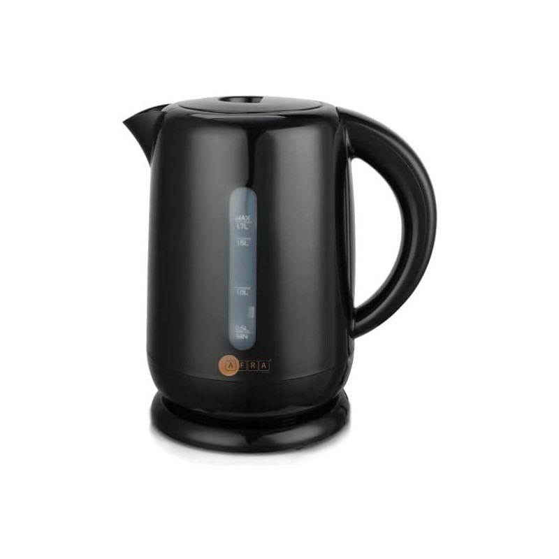 AFRA Japan Electric Kettle, 1.7L Capacity, 2200W, Dry Boil Protection, Strix Control, Automatic Shut-off, Overheat Protection, Black, G-Mark, ESMA, RoHS, CB, 2 years warranty