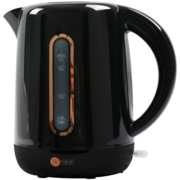 AFRA Japan Electric Kettle, 1.7L Capacity, 2200W, Dry Boil Protection, Strix Control, Automatic Shut-off, Overheat Protection, Black, G-Mark, ESMA, RoHS, CB, 2 years warranty