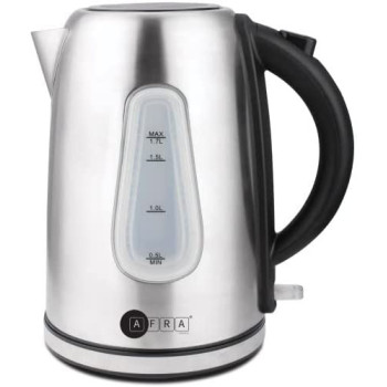 AFRA Japan Electric Kettle, 1.7L Capacity, 2200W, Automatic Shut-off, Overheat Protection, Stainless Steel Finish, G-Mark, ESMA, RoHS, CB, 2 years warranty