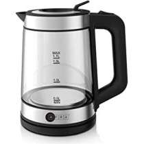 AFRA Japan Electric Kettle, 1.7L Capacity, 2200W, Automatic Shut-off, Overheat Protection, Glass and Silver, G-Mark, ESMA, RoHS, CB, 2 years warranty