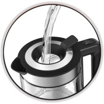 AFRA Japan Electric Kettle, 1.7L Capacity, 2200W, Automatic Shut-off, Overheat Protection, Glass and Silver, G-Mark, ESMA, RoHS, CB, 2 years warranty