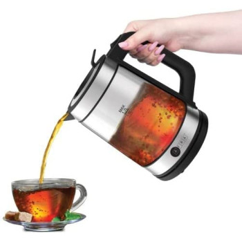 AFRA Japan Electric Kettle, 1.7L Capacity, 2200W, Automatic Shut-off, Overheat Protection, Glass and Silver, G-Mark, ESMA, RoHS, CB, 2 years warranty