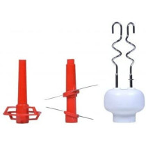 AFRA Japan 2 speed, 5- Piece Hand Blender Set, 700W, Stainless Steel Shaft, GMARK, ESMA, ROHS, and CB Certified with 2 years Warranty, White/ Red .