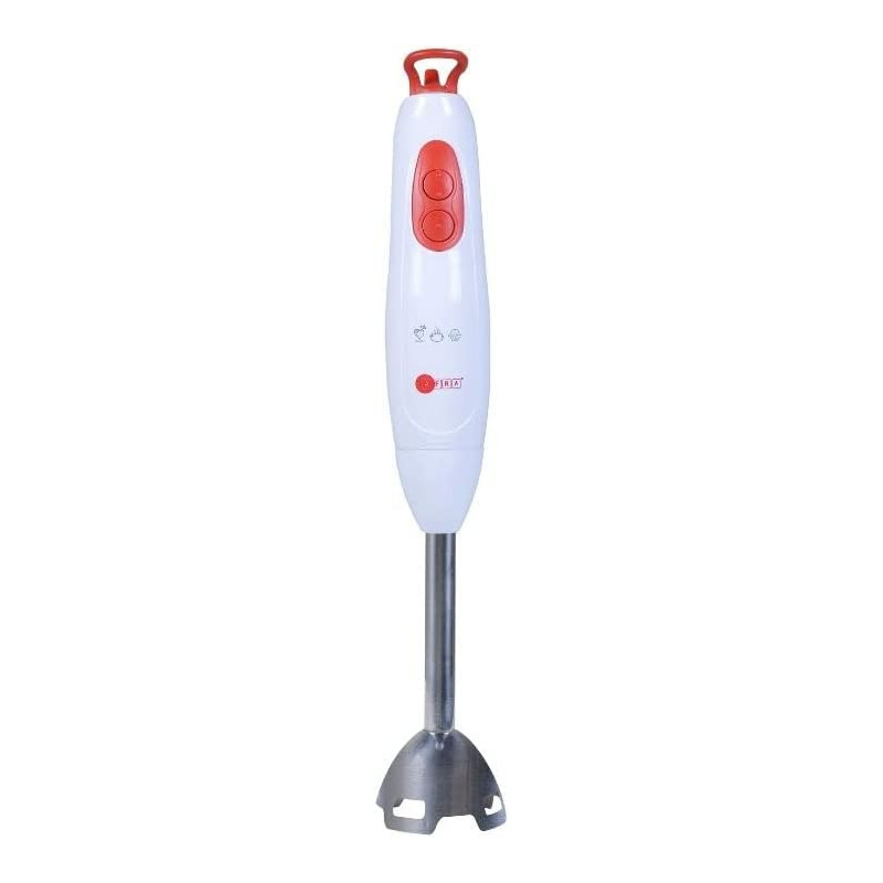 AFRA Japan 2 speed Hand Blender, 400W, Stainless Steel Shaft, GMARK, ESMA, ROHS, and CB Certified with 2 years Warranty, White/ Red