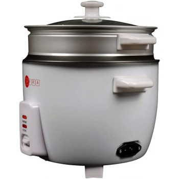 Afra Japan Rice Cooker, 1.5 Litre, Non-stick Inner Pot, Glass Lid, Aluminum Heating Plate, Keep-warm Function, With Measuring Cup & Spoon, G-mark, ESMA, ROHS, And CB Certified, 2 Years Warranty