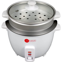 Afra Japan Rice Cooker, 1.5 Litre, Non-stick Inner Pot, Glass Lid, Aluminum Heating Plate, Keep-warm Function, With Measuring Cup & Spoon, G-mark, ESMA, ROHS, And CB Certified, 2 Years Warranty