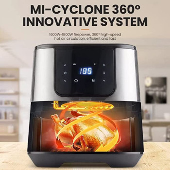 AFRA Japan Air Fryer, 1600-1800W, 5.5L Capacity, Adjustable Temperature, Overheat Protection, Non-Slip Feet, Cool Touch Handle, G-MARK, ESMA, ROHS, and CB Certified, 2 years warranty