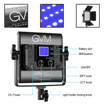 GVM 800D RGB LED Studio 3-Video Light Kit
