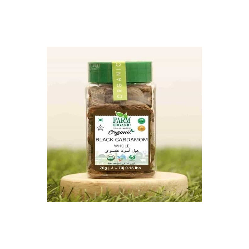 Farm Organic Gluten Free Black Cardamom - 70g