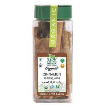 Farm Organic Gluten Free Cinnamon Quills (Dalchini) - 7cm