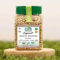 Farm Organic Gluten Free White Pepper Whole - 140 g