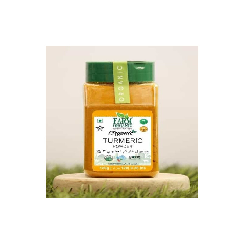 Farm Organic Gluten Free Turmeric Powder 3% - 120 g
