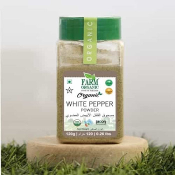 Farm Organic Gluten Free White Pepper Powder - 120g