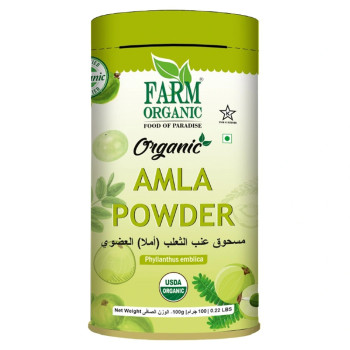 Farm Organic Gluten Free Amla Powder, 100g