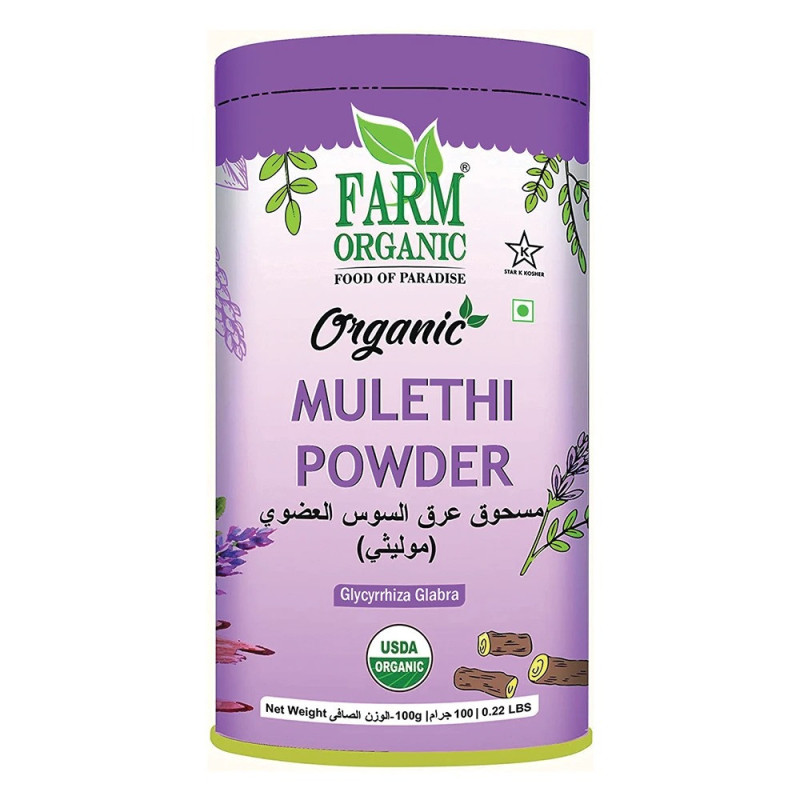 Farm Organic Gluten Free Licorice Powder Mulethi- 100g
