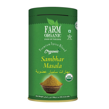 Farm Organic Gluten Free Sambhar Masala - 100g
