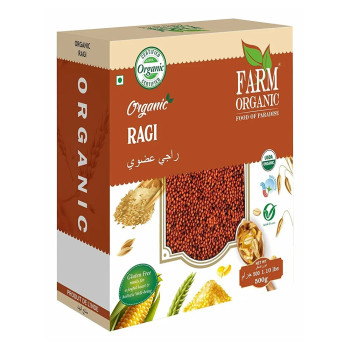 Farm Organic Gluten Free Ragi Whole - 500g