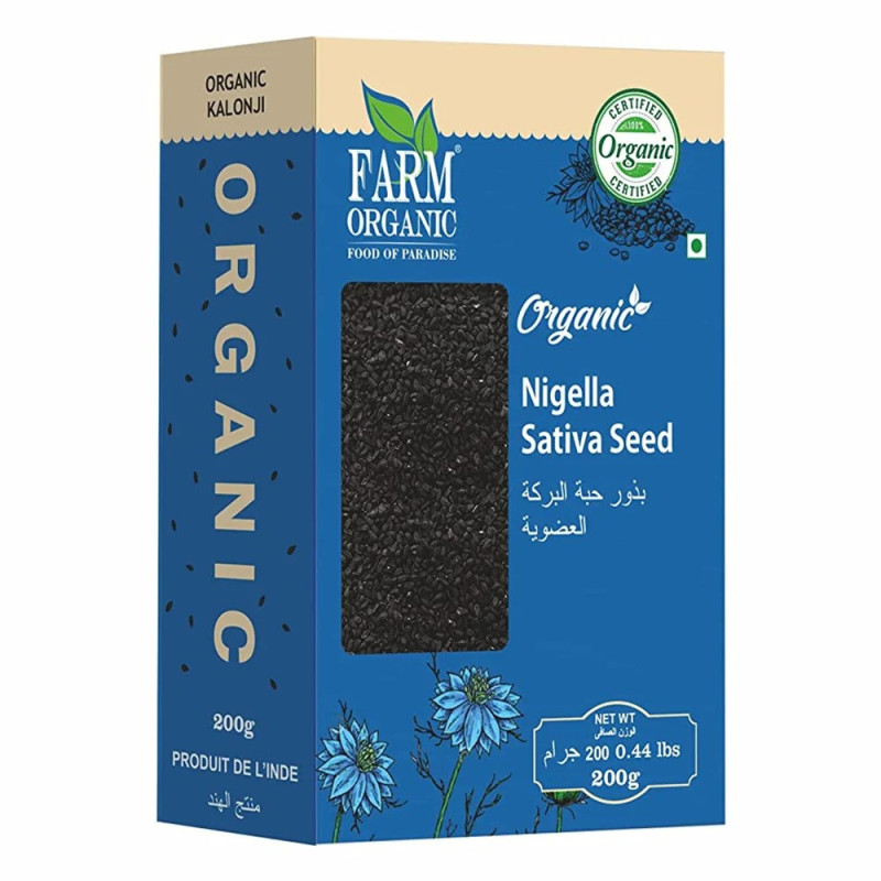 Farm Organic Gluten Free Nigella Sativa Seeds (Kalonji) - 200g