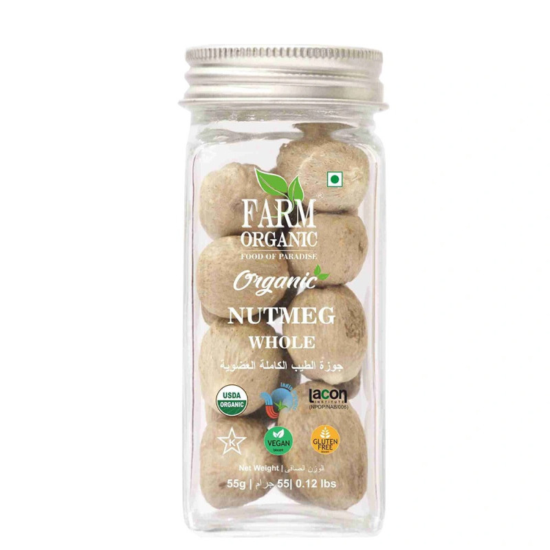 Farm Organic Gluten Free Nutmeg Whole - 55g