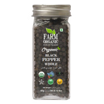 Farm Organic Gluten Free Black Pepper Whole - 60 g