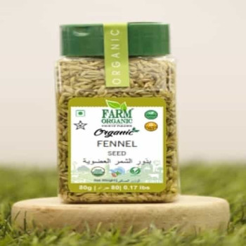 Farm Organic Gluten Free Fennel Seeds - 80 g