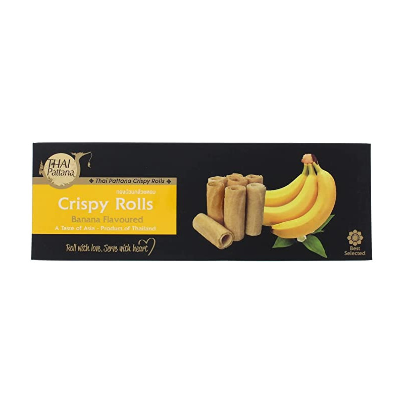 Thai Pattana Banana Flavoured Crispy Rolls 70 g