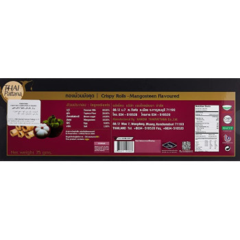 Thai Pattana Mangosteen Flavoured Crispy Rolls 75 g