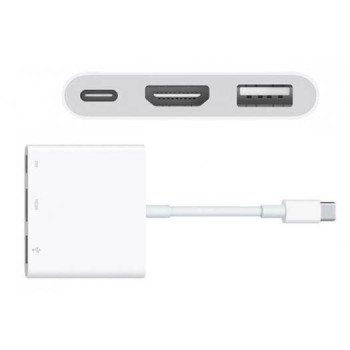 Apple USB-C to Digital AV Multiport Adapter With USB-C, HDMI, USB , MJ1K2 - MUF82