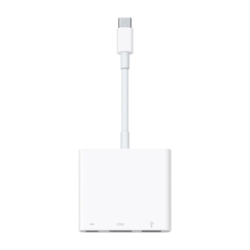 Apple USB-C to Digital AV Multiport Adapter With USB-C, HDMI, USB , MJ1K2 - MUF82