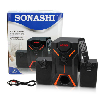 Sonashi 2.1 Ch Bluetooth Speaker With Usb/Sd Card Slot & Fm Radio Function (SHS-2101USRB)