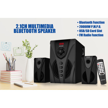 Sonashi 2.1 Ch Bluetooth Speaker With Usb/Sd Card Slot & Fm Radio Function (SHS-2103N)