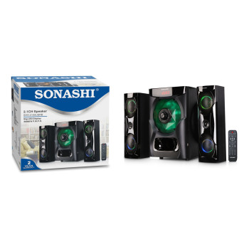 Sonashi 2.1 Ch Bluetooth Speaker With Usb/Sd Card Slot/ Fm Radio Function & Karaoke Function (SHS-2105USRB)