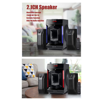 Sonashi 2.1 Ch Bluetooth Speaker With Usb/Sd Card Slot-Fm Radio And Karaoke Function (SHS-2105N)